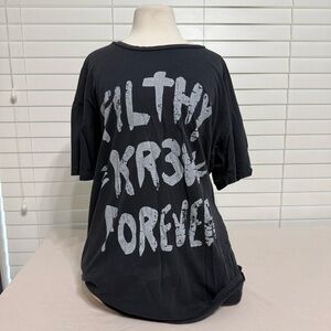 KR3W Black Crew Neck Tee